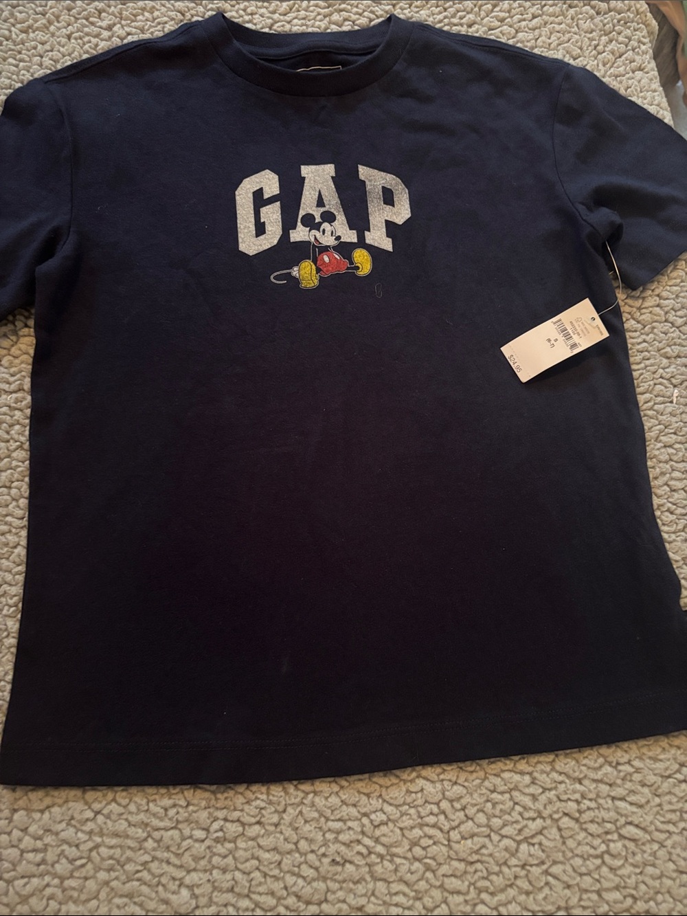 NWT GAP+Disney Navy Short-Sleeve Tee with Mickey Graphic organic cotton